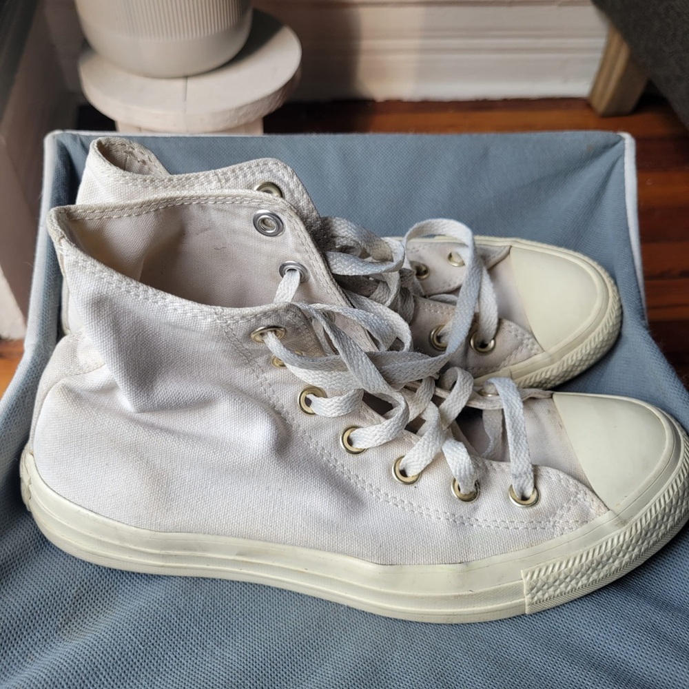 Converse Chuck Taylor All Star Mono Glam High Top Egret 'Gold' 7.5